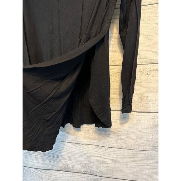 Old Navy Black Long Sleeve Side Slit Top Size S - Picture 4 of 5